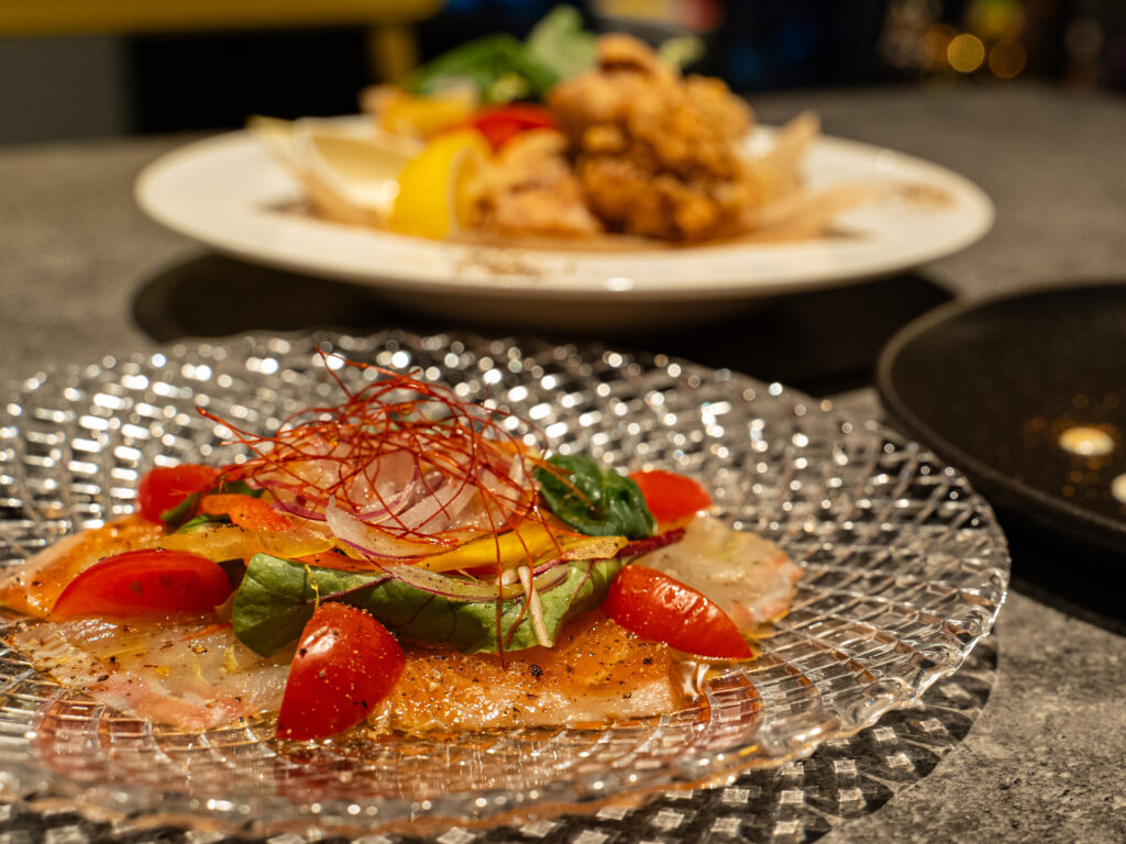 カルパッチョとからあげ